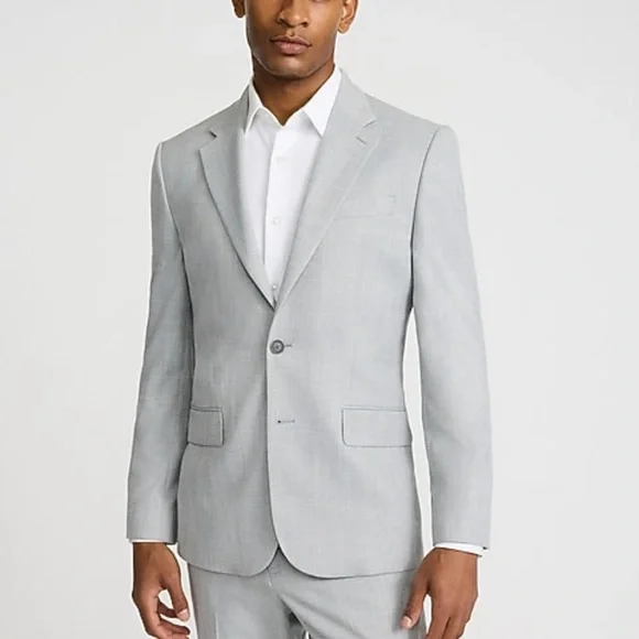 Express Men's Light Gray Suit Set - Picture 7 of 10